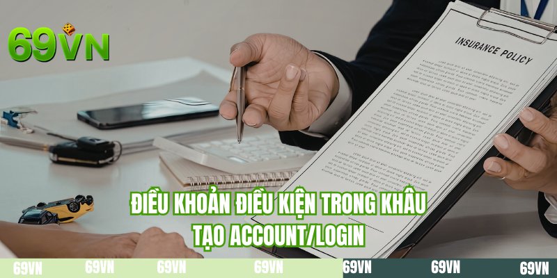 Điều khoản điều kiện trong khâu tạo account/login
